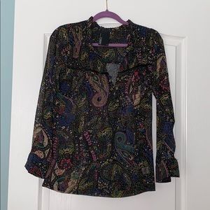 Dolan Printed Sheer Shirt